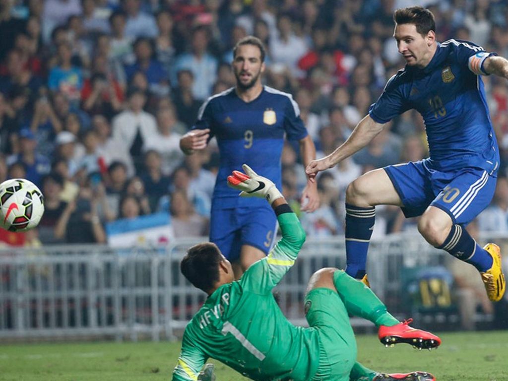 Uno de los goles de Messi