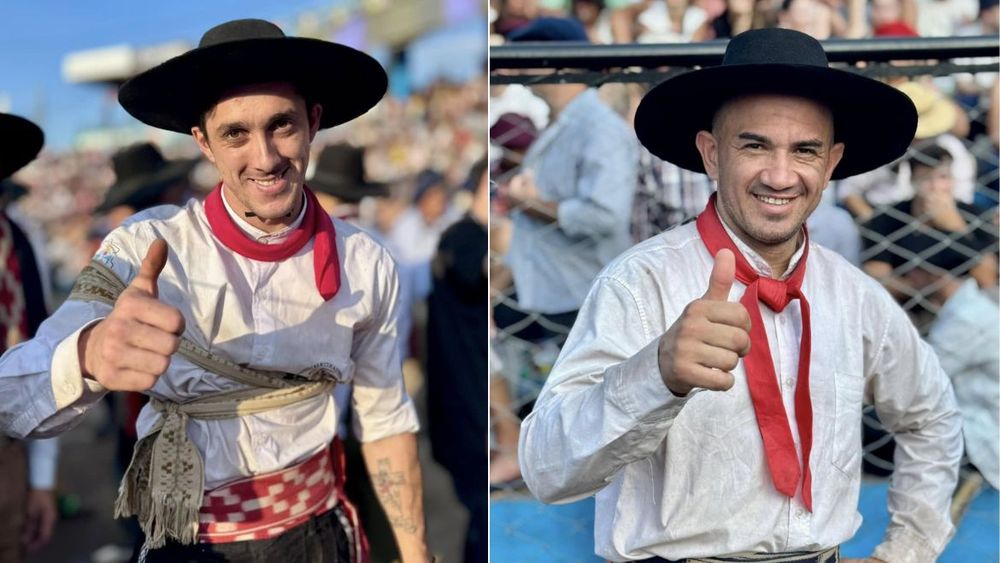Luciano Cachullano y Maximiliano Pérez en el Festival de Doma y Focklore y Jesus María.