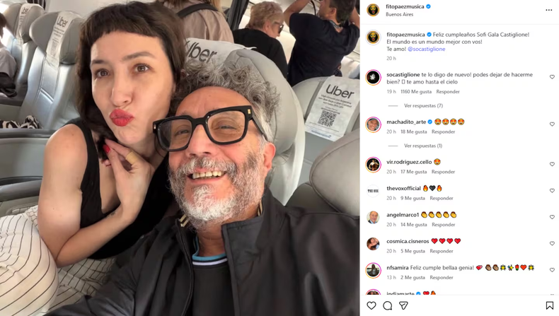 Un posteo cargado de amor dio que hablar y una frase explosiva de Moria Casán reavivó los rumores de romance entre Fito Páez y Sofía Gala.&nbsp;