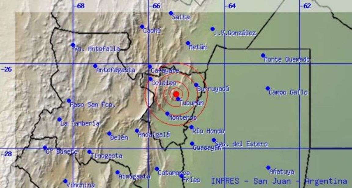 Sismo en Tucumán