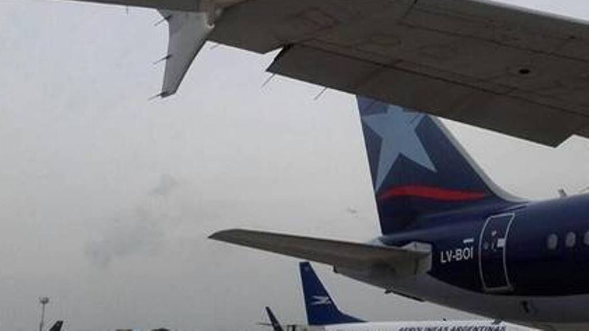 Chocaron dos aviones en Aeroparque