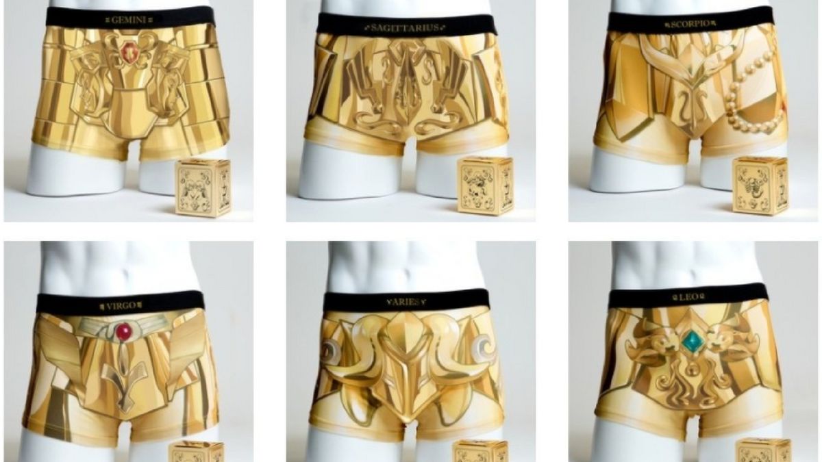 Democracia Contrato Sangrar Los Caballeros del Zodiaco: nueva ropa interior masculina inspirada en los  caballeros dorados