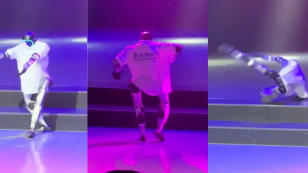 Un robot intentó bailar Billie Jean y terminó cayéndose en pleno escenario.