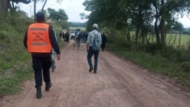 Toma de tierras en Los Alisos. /Foto: Facebook Policía de Jujuy
