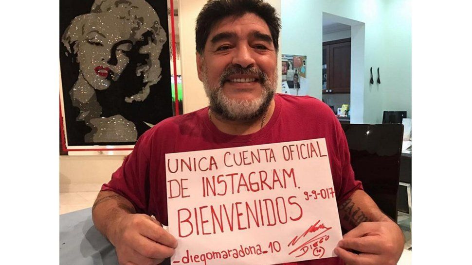 Maradona anunció su cuenta