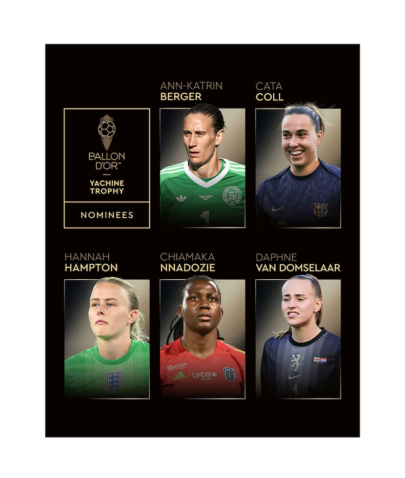Las cinco nominadas al Trofeo Yashin para la mejor arquera del año