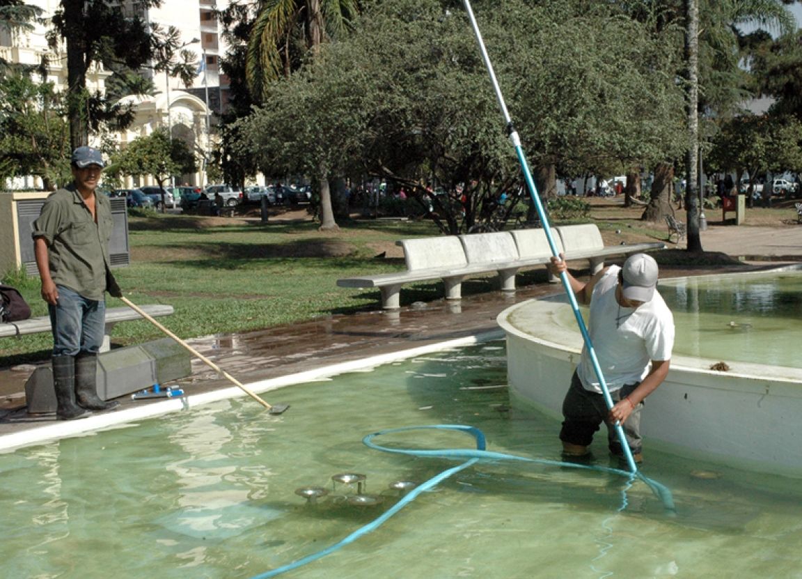 Limpieza de la fuente