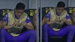 El arquero suplente de Atlético Nacional se hizo las uñas en pleno partido.&nbsp;