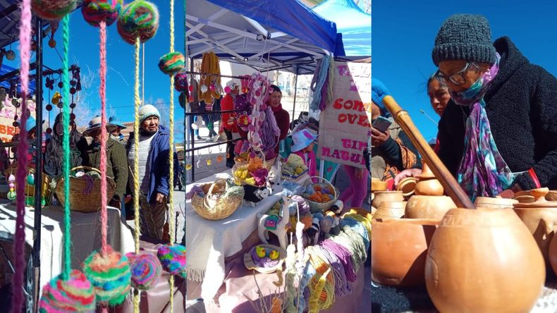 Exposición invernal en Abra Pampa por artesanas de la Puna