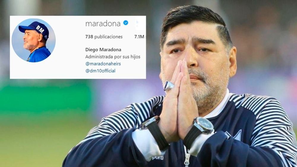 Hackearon el Instagram de Diego Maradona pero ya fue recuperada.&nbsp;