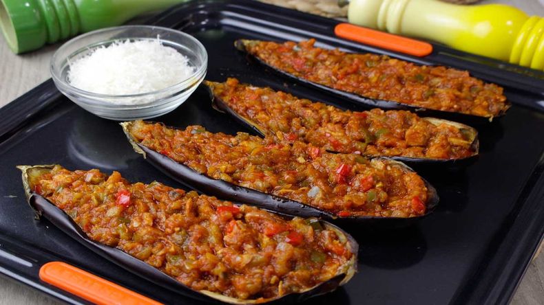 Receta de berenjena rellena de cuscús.