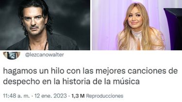 El hilo de twitter con canciones despechadas que es furor.