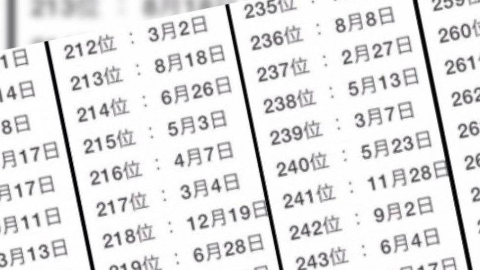 Se viralizó la tabla japonesa que dice cómo será tu suerte en 2019