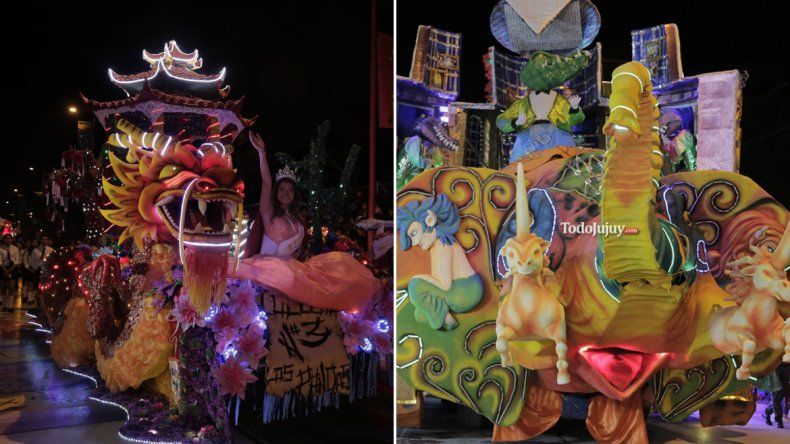 Las carrozas del Grupo A pasaron antes de que se suspenda el desfile