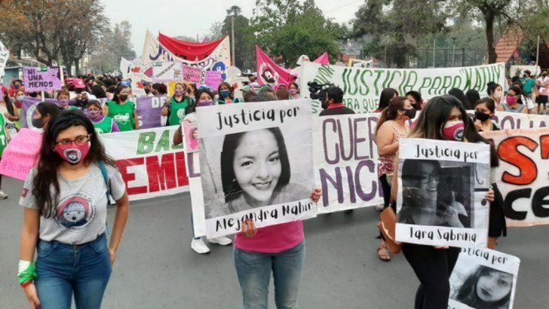 Foto ilustrativa de una marcha realizada en Jujuy pidiendo justicia por los femicidios.&nbsp;