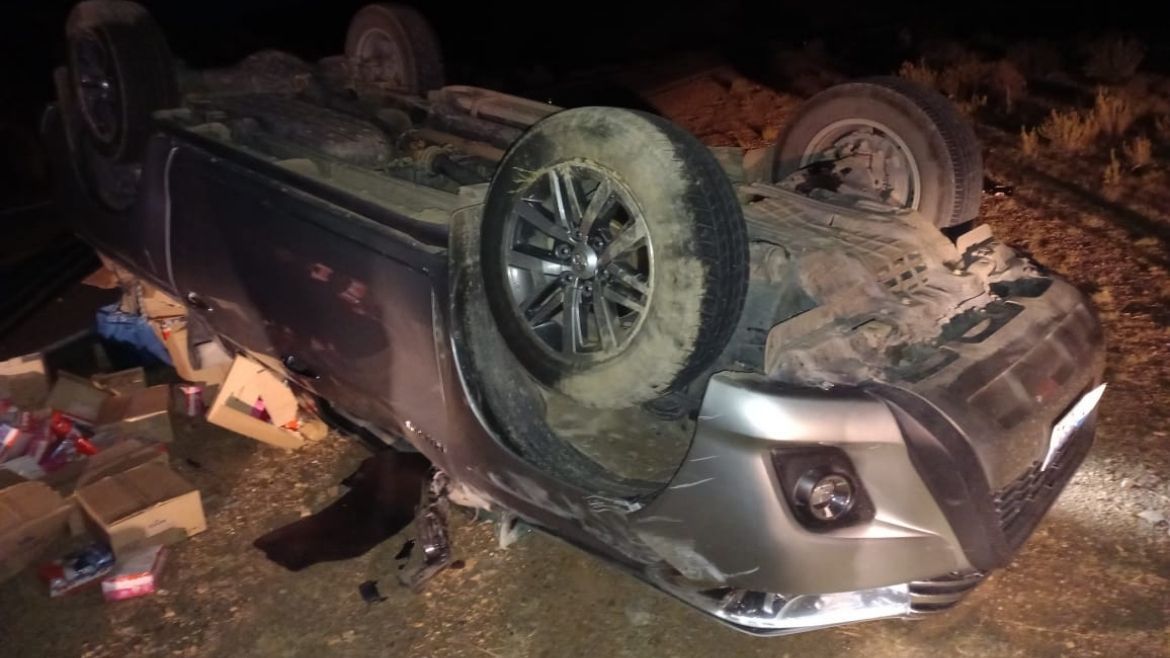 Una camioneta volcó en Humahuaca