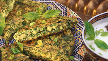 Receta de tortilla de verduras.