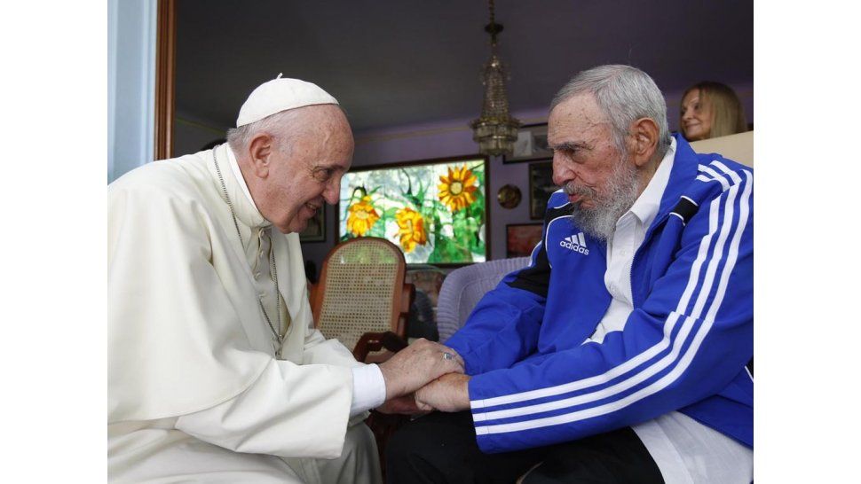 El Papa junto a Fidel Castro