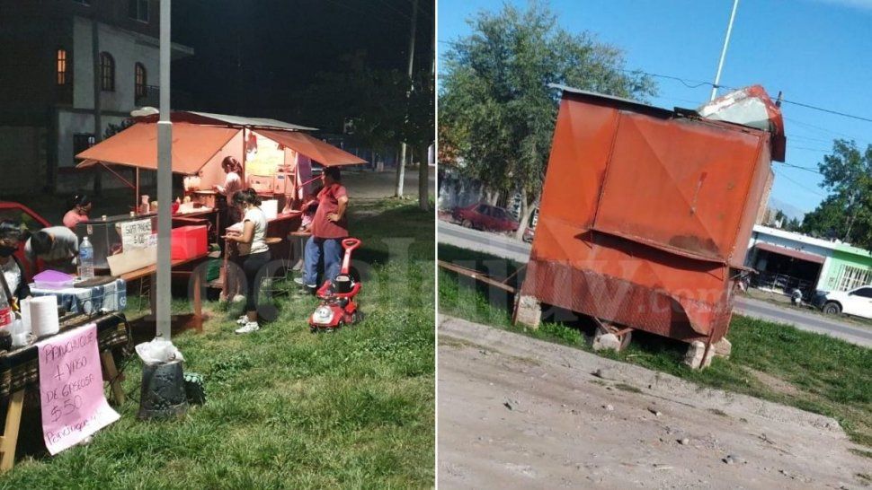 El carro de comidas es el único ingreso de la familia.