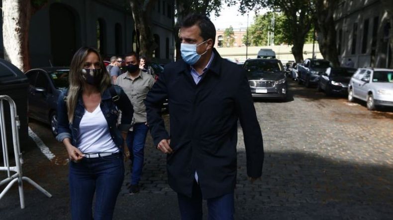 Sergio Massa se encuentra aislado tras el positivo de su esposa.&nbsp;