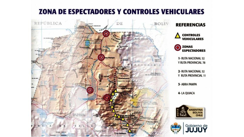 Mapa del Dakar 2014