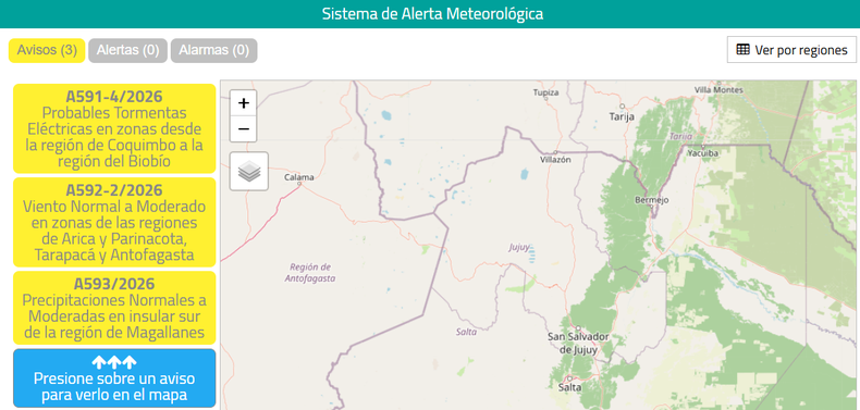 Paso de Jama - Fuente: Dirección Meteorológica de Chile