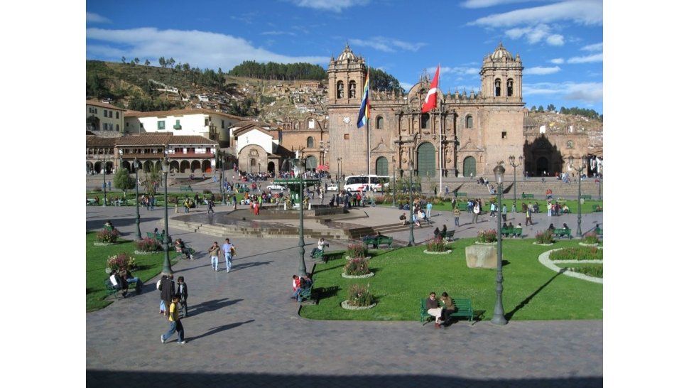 Plaza de armas en Cuzco, Perú