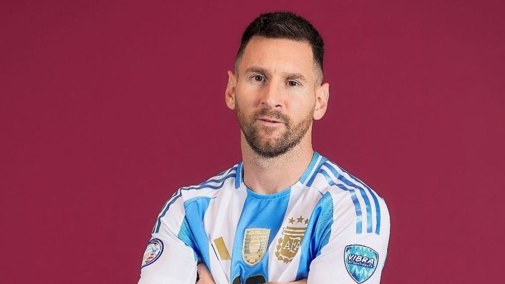 Leo Messi en la foto oficial para la Copa América 2024.