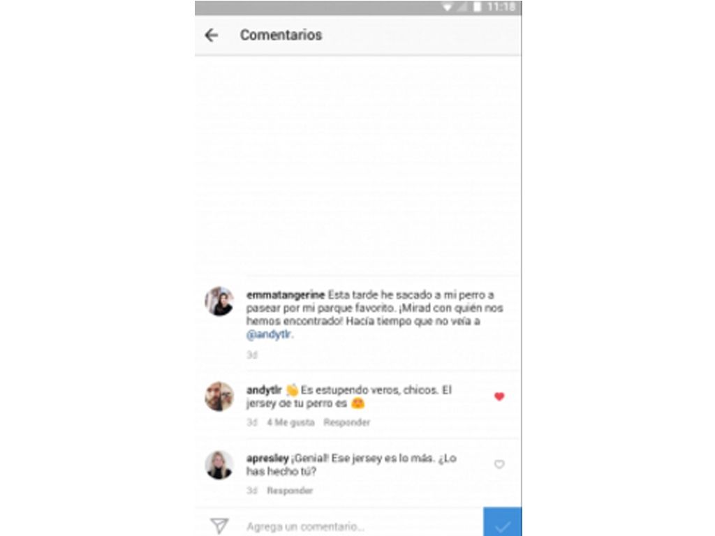 Likes en los comentarios