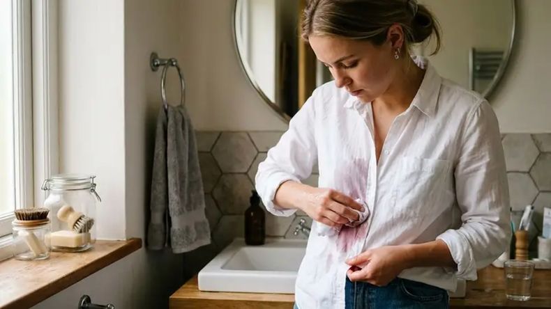 El truco para eliminar manchas de vino de la ropa sin dañarla.