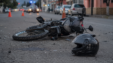 Accidentes en moto en Jujuy (imagen creada con IA).