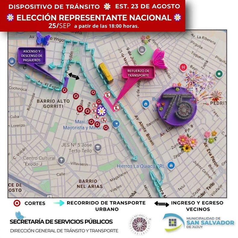 FNE 2026: cortes, restricciones y transporte por la Elección de la Representante Nacional