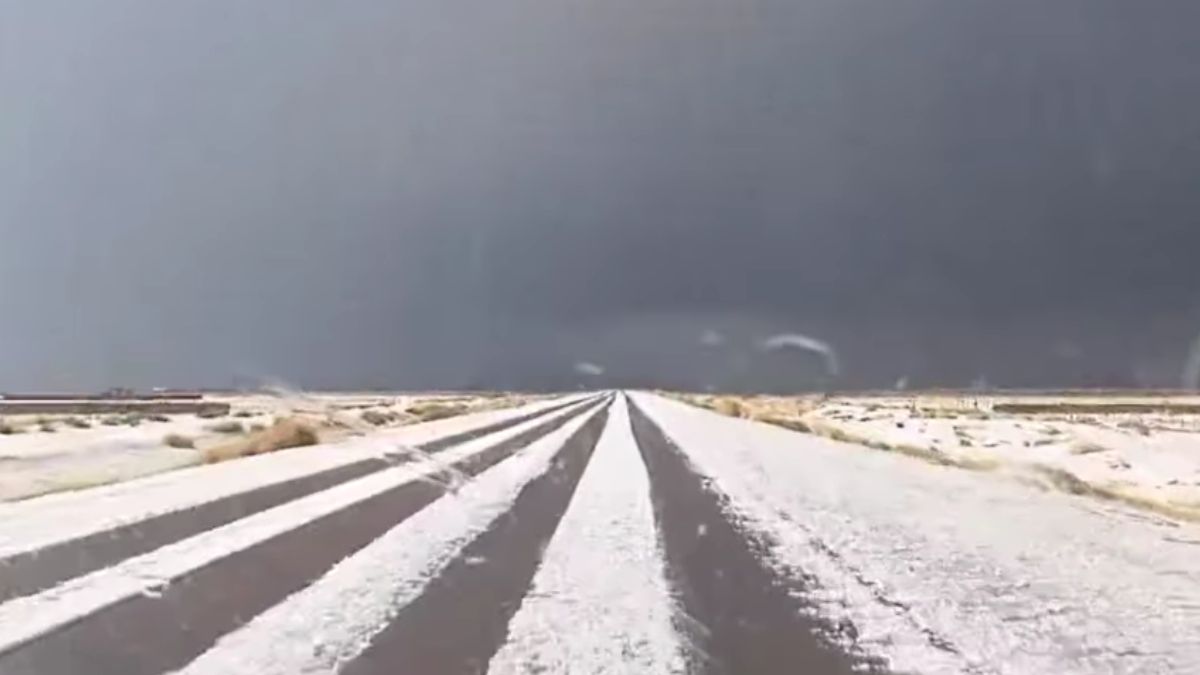 Granizo y lluvia en la Puna