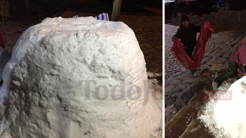 Desde Humahuaca buscan batir un récord: quieren hacer un muñeco de nieve gigante Desde Humahuaca buscan batir un récord: quieren hacer un muñeco de nieve gigante