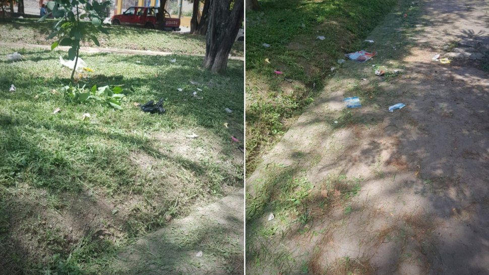 De vecino a vecino: piden cuidar la limpieza de la plaza de barrio San Martín