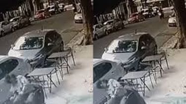 Le cayó una ventana mientras tomaba café