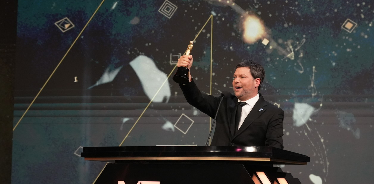 Guido Kaczka en los premios Martín Fierro.