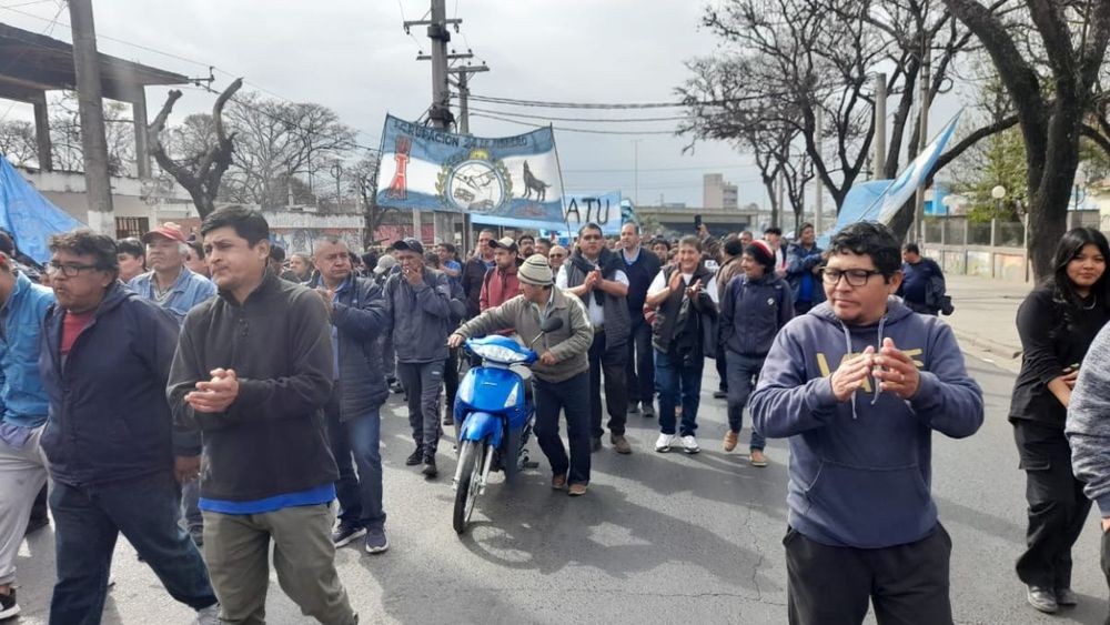 Marcha de trabajadores de la UTA&nbsp;