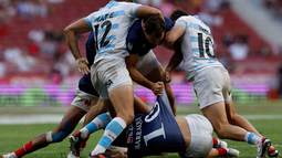 Los Pumas 7s perdieron contra Francia en la final. (AFP)