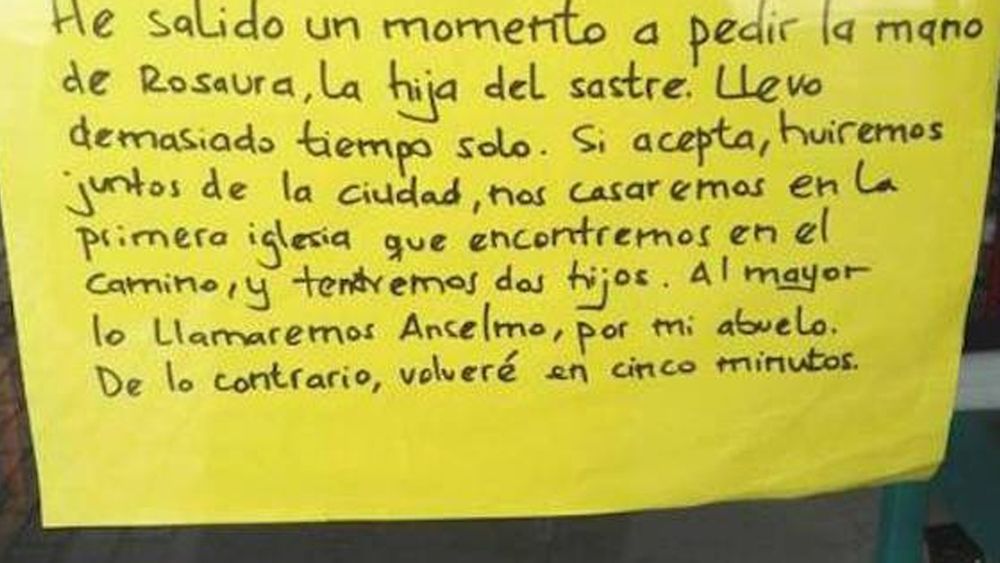 Vuelvo en 5 minutos