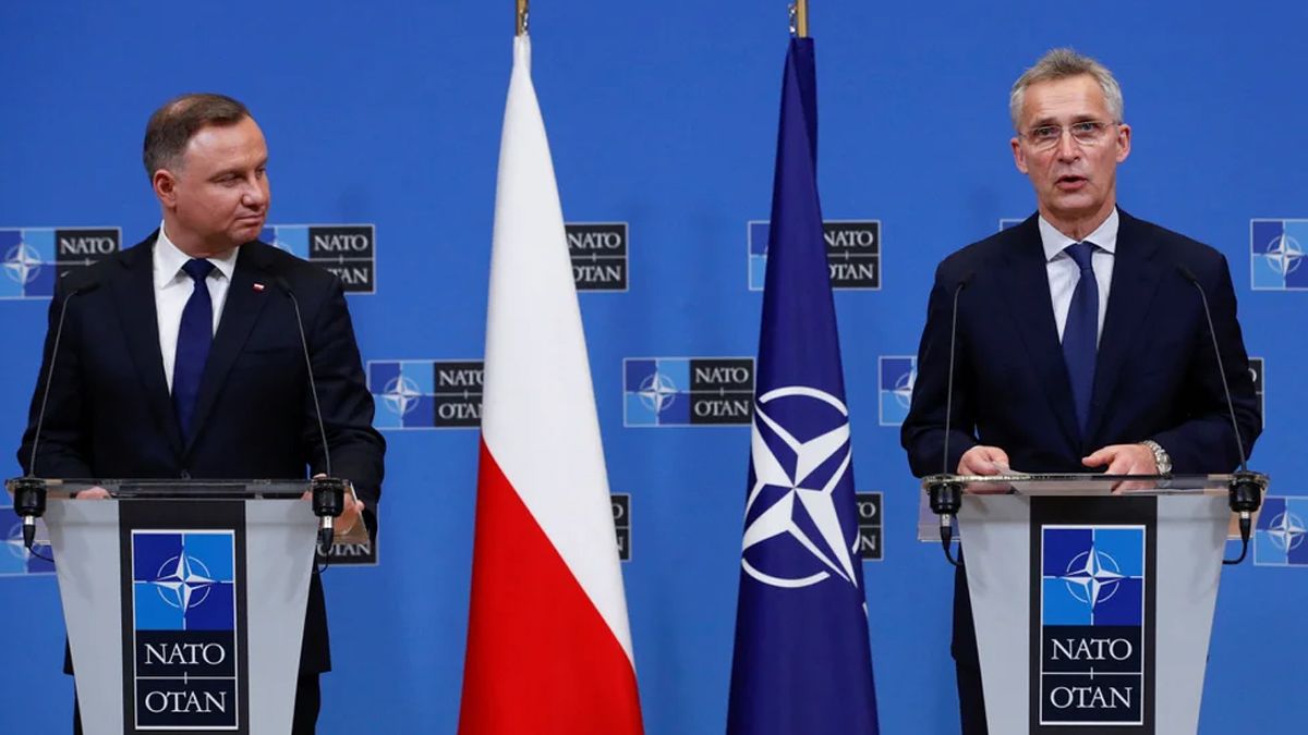 Conferencia de prensa en Polonia.