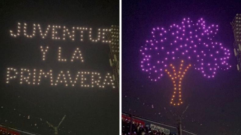 Show de drones en la FNE.