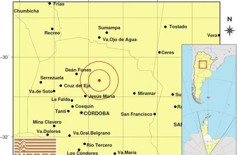 Sismo en Córdoba.