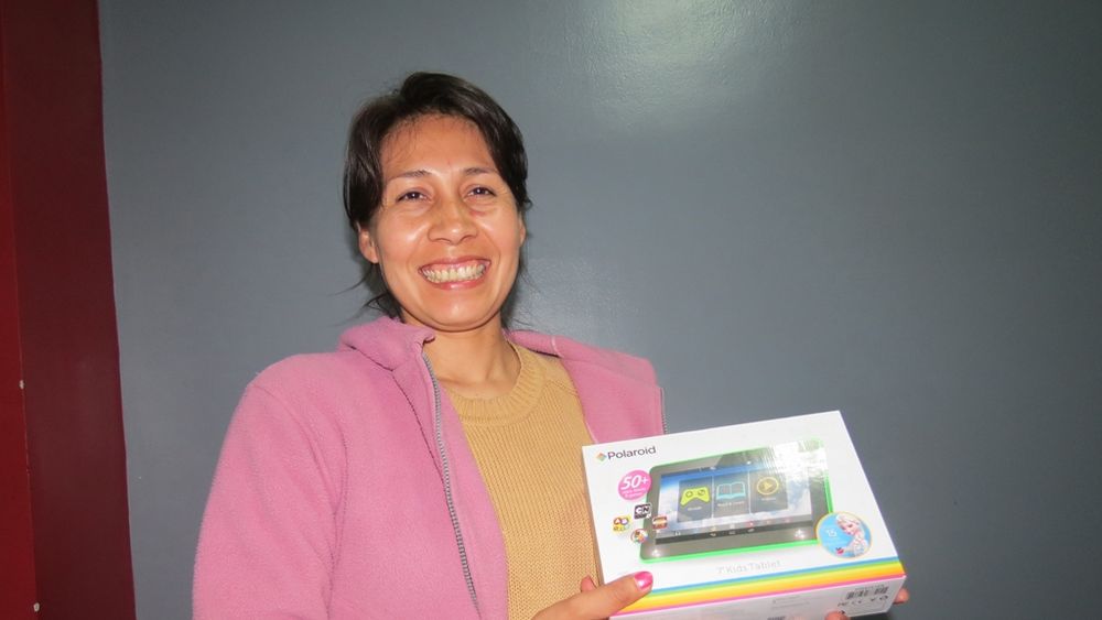 ganadora de tablet