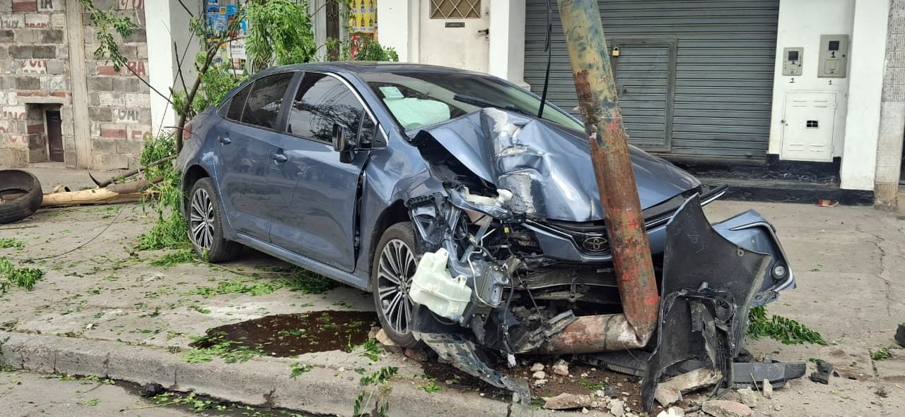 Accidente en barrio San Pedrito.