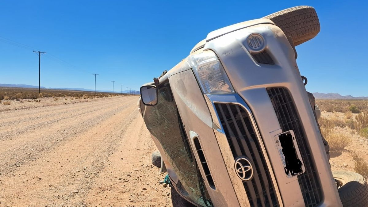 Una camioneta perdió el control y volcó en Susques&nbsp;