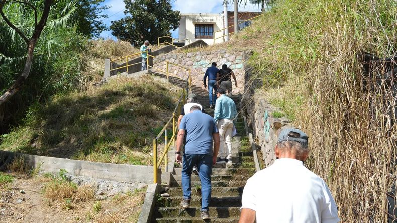 Obras de las escaleras urbanas en San Salvador de Jujuy
