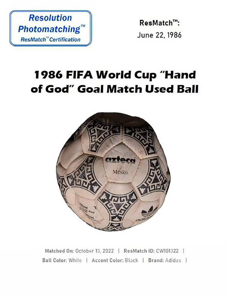 La pelota asociada a la “Mano de Dios” y al “Gol del Siglo saldrá a subasta y arranca con un piso de USD 2,5 millones