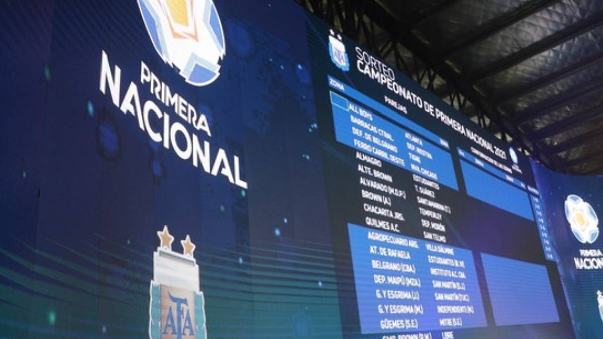 Sorteo de la Primera Nacional habría una fecha de clásicos interzonal