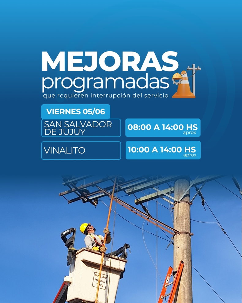 Mejoras programadas para distintas zonas de Jujuy